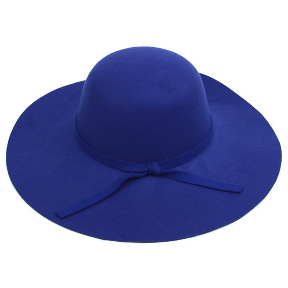 Floppy Hat - Bow Knot- Royal Blue - Dressy Sun Hat - NWT - Picture 1 of 9